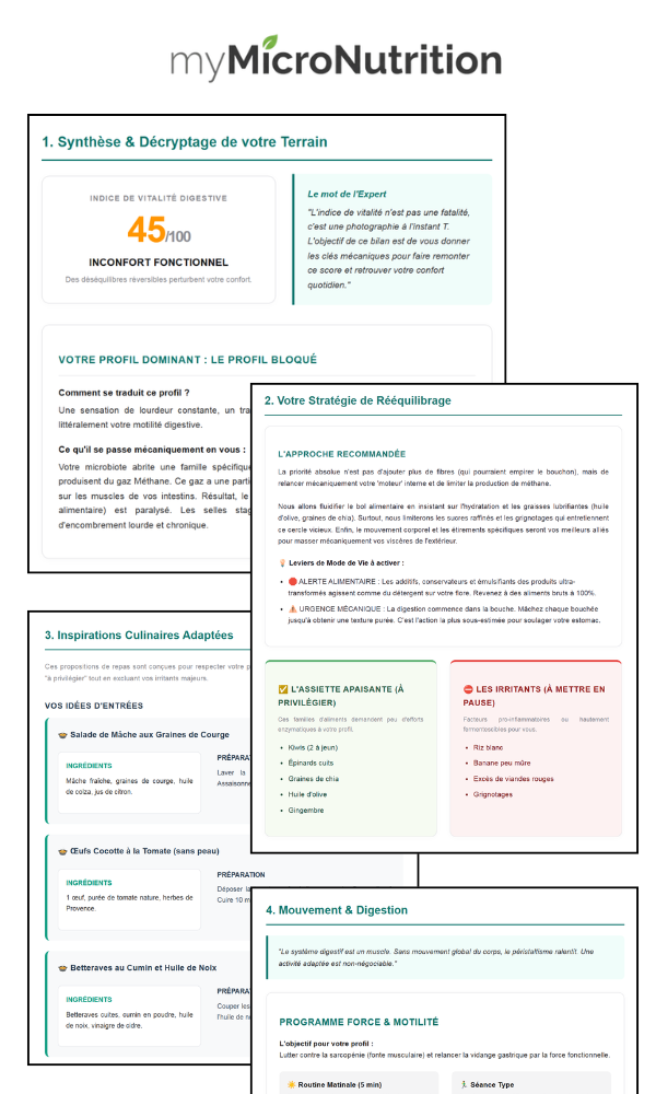 Bilan digestif en ligne