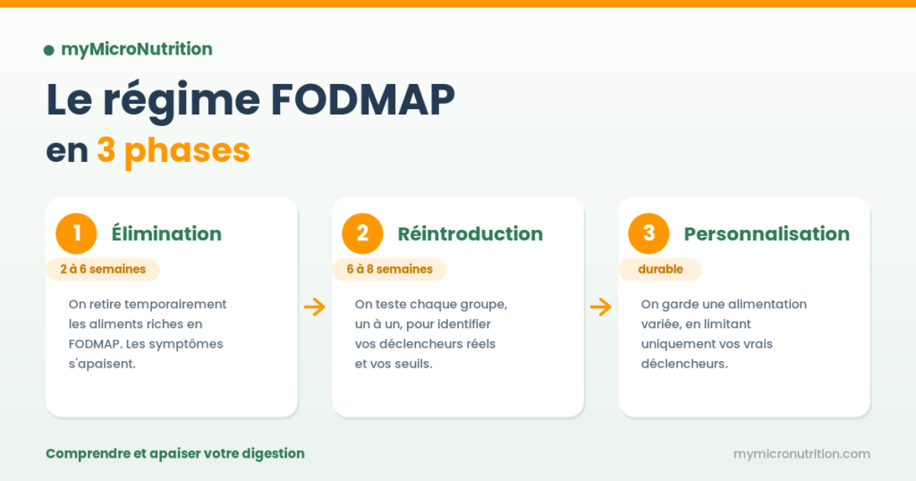 Le régime FODMAP en 3 phases : élimination, réintroduction, personnalisation - myMicroNutrition